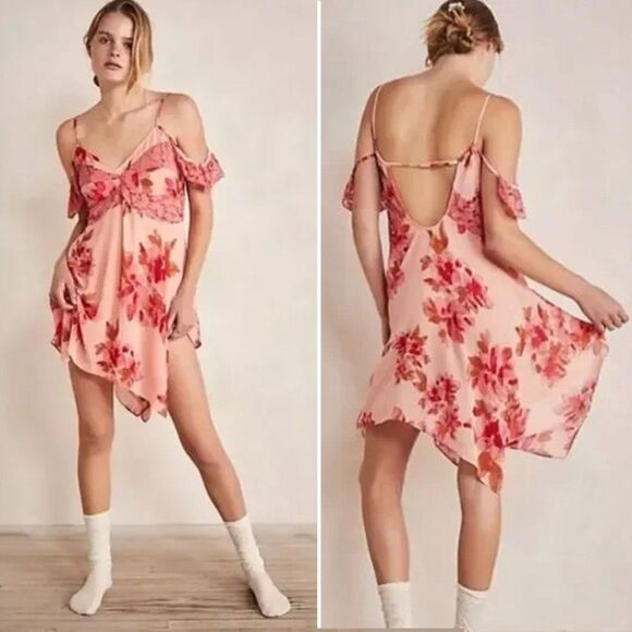 Free People Monday Morning Trapeze Slip Dress - Pink - Picture 1 of 2